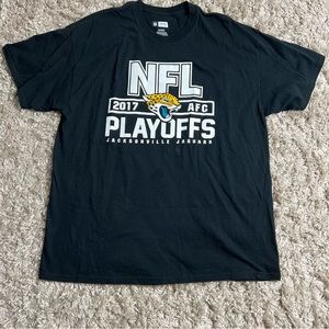 Jacksonville Jaguars NFL Team Apparel Men Shirt T-Shirt Black Playoffs 2017 XL